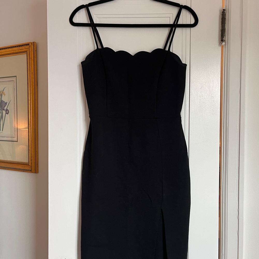 Lulu's Strapless Black Dress
